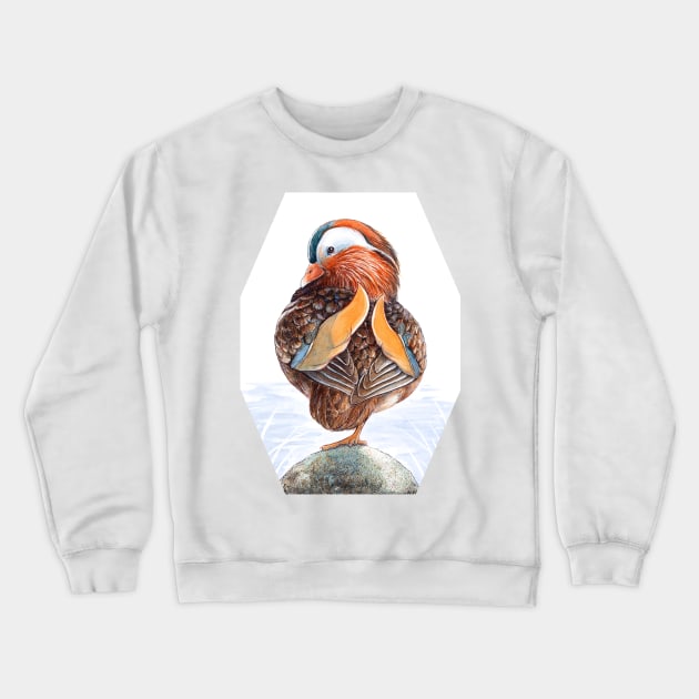 Mandarin Duck Art by Nadya Neklioudova Crewneck Sweatshirt by nadyawildlife